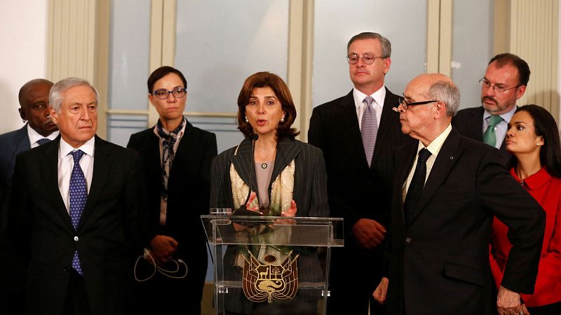 Los cancilleres de 17 países americanos creen que Venezuela ya "no es una democracia"