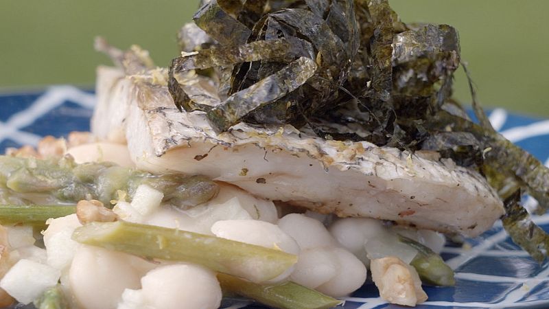 Receta de corvina con pochas al limn