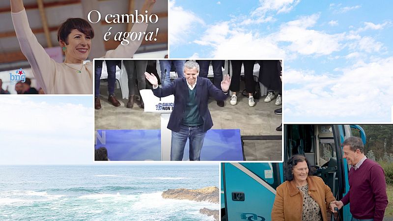 Mucha carretera, bromas sobre 'ruedas' y "el momento de hacer historia": los spots de las elecciones gallegas