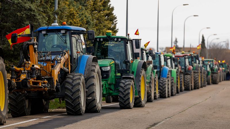 Séptima jornada de protestas en el campo: a las tractoradas se suman transportistas con un paro indefinido