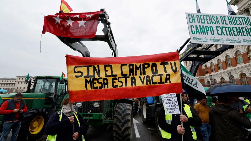 Décima jornada de protestas agrícolas con concentraciones destacadas en Madrid, Zaragoza y Castellón
