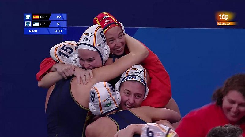 España se lleva su primer bronce mundialista del waterpolo femenino tras ganar 10-9 a Grecia