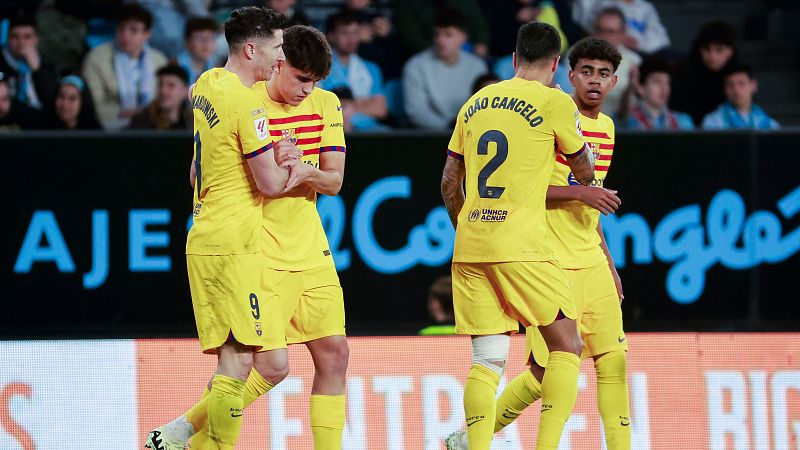 Celta de Vigo 1-2 Barcelona: Lewandowski, de penalti en el tiempo añadido, acaba con la resistencia del Celta