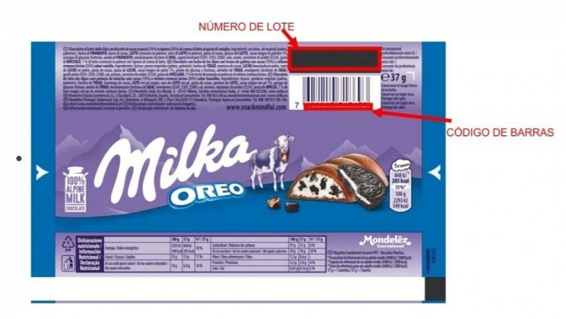 Consumo emite una alerta por la posible presencia de plásticos en las barritas de chocolate de Milka Oreo