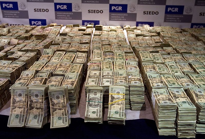 Decomisan más de 18 millones de euros del narcotráfico en México