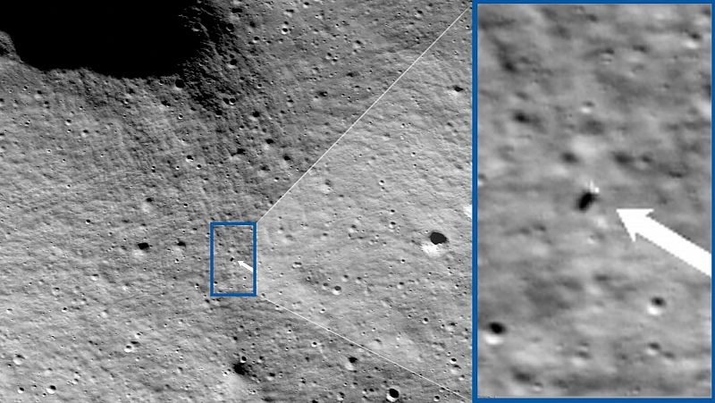 El módulo Odiseo envía sus primeras imágenes desde el polo sur de la Luna