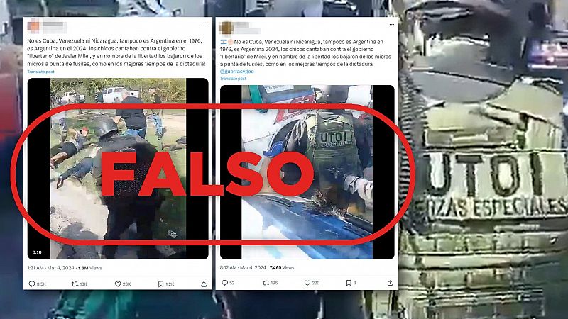 No es una intervención de la Policía en Argentina contra detractores de Milei, es falso