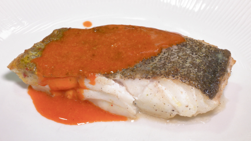 Receta bacalao fresco con salsa de carabineros