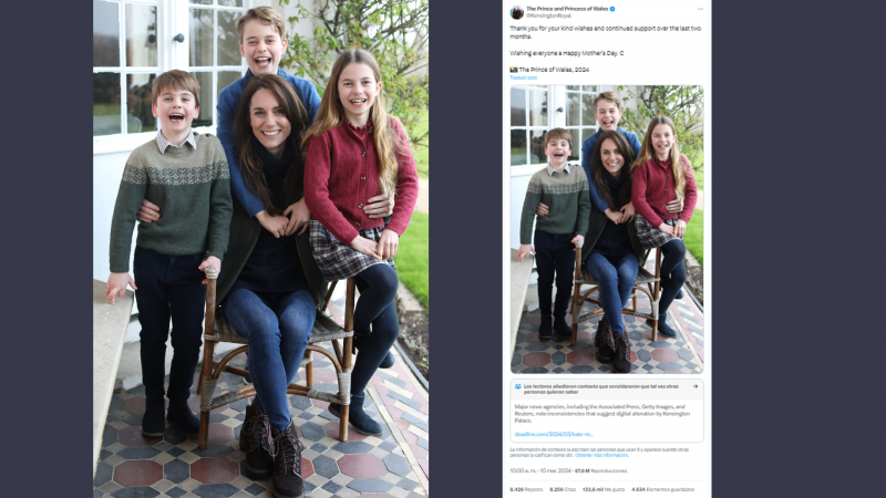 Kate Middleton se disculpa por "editar" una foto con sus hijos tras las acusaciones de "manipulación"