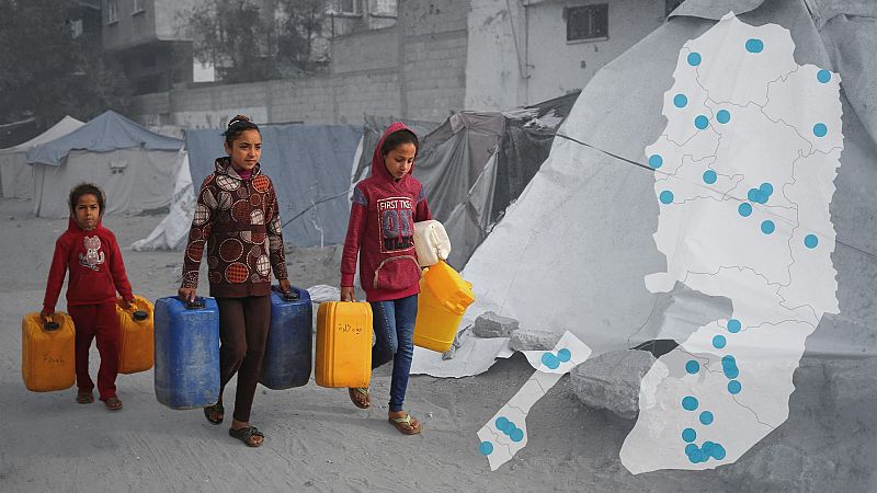 El agua como arma de guerra en Gaza y Cisjordania, un problema crónico ahora agravado