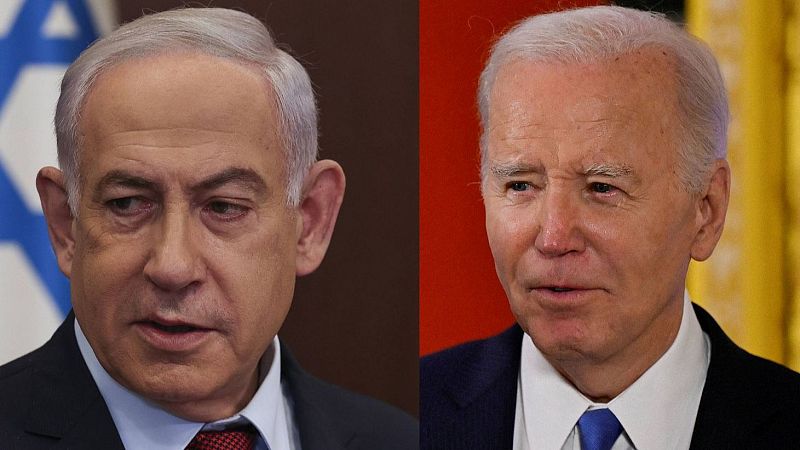 Biden advierte a Netanyahu que una ofensiva en Ráfah aumentaría la "anarquía" en Gaza