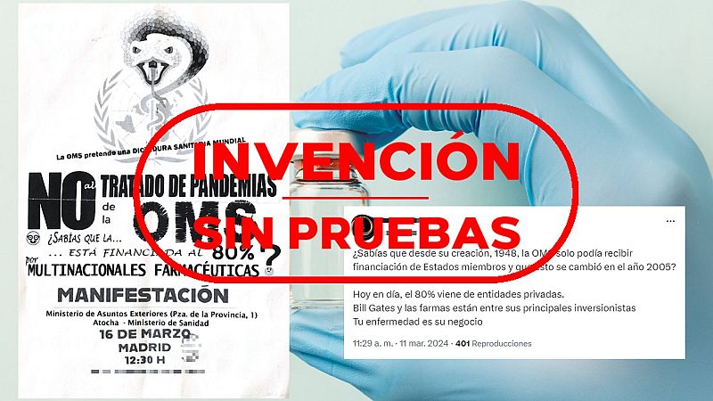 La OMS no est financiada al 80% por multinacionales farmacuticas