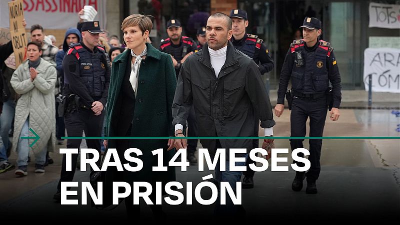 Dani Alves sale de prisión tras pagar la fianza de un millón de euros