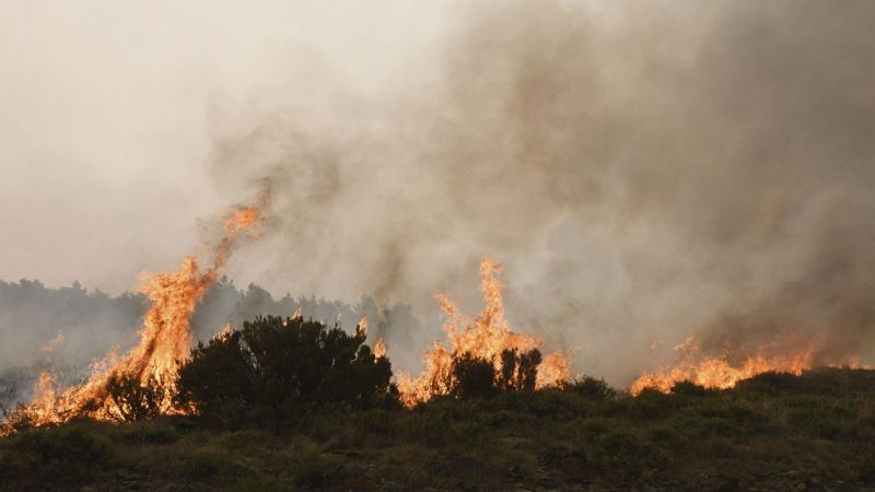 El incendio intencionado de León avanza sin control y mantiene 35 desalojados