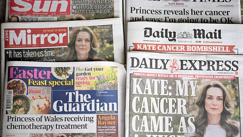 La prensa británica elogia el "coraje" de Kate Middleton al anunciar que tiene cáncer y pide respetar su privacidad