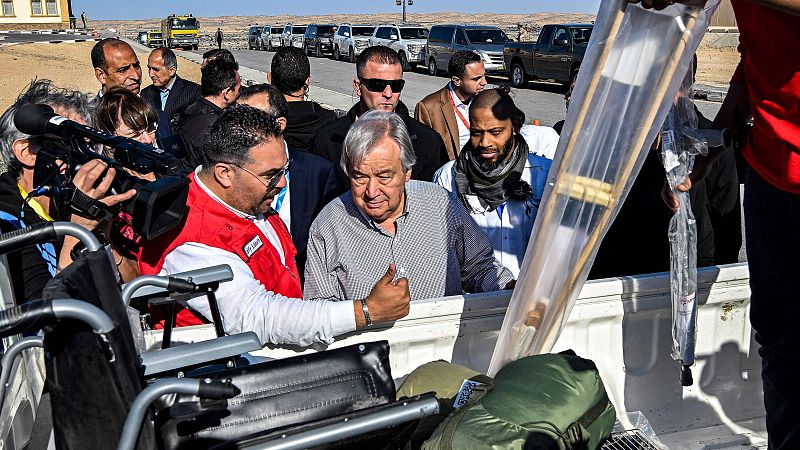 Guterres visita el paso de Ráfah: "Es hora de dar esperanza a los palestinos de que habrá un Estado palestino"