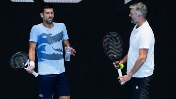 Djokovic y su entrenador Ivanisevic, en una imagen de archivo