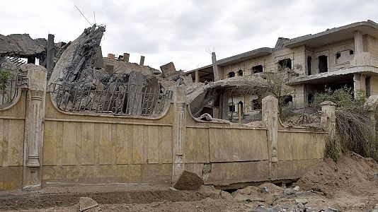 Imagen de archivo de un edificio destruido en Siria.