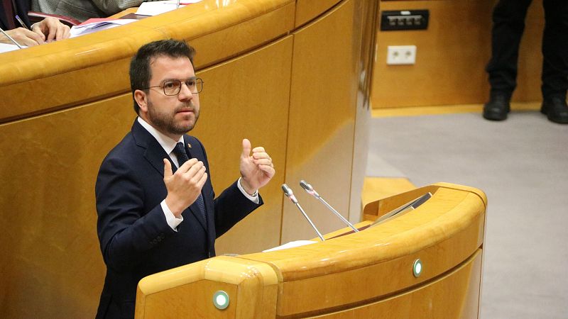 Aragonès defensa la llei d'amnistia al Senat: "És inevitable, com ho serà el referèndum"