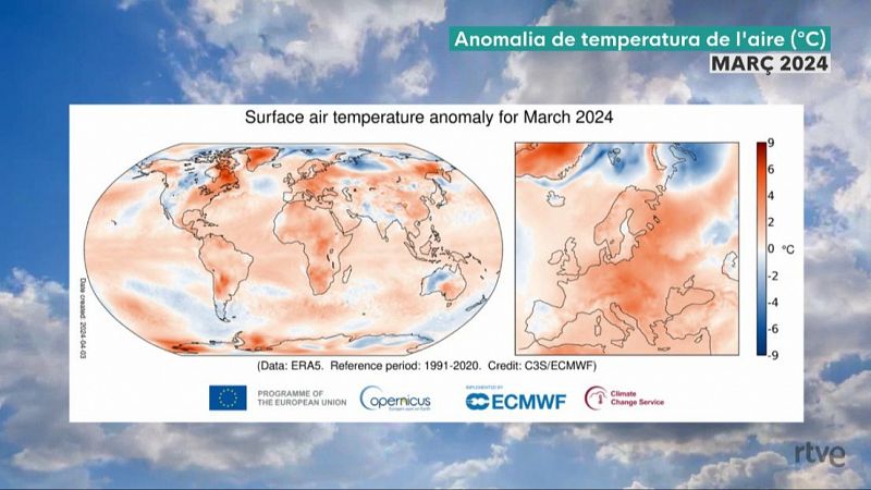 El març d’aquest 2024 assoleix un nou récord de temperatura a tot el planeta