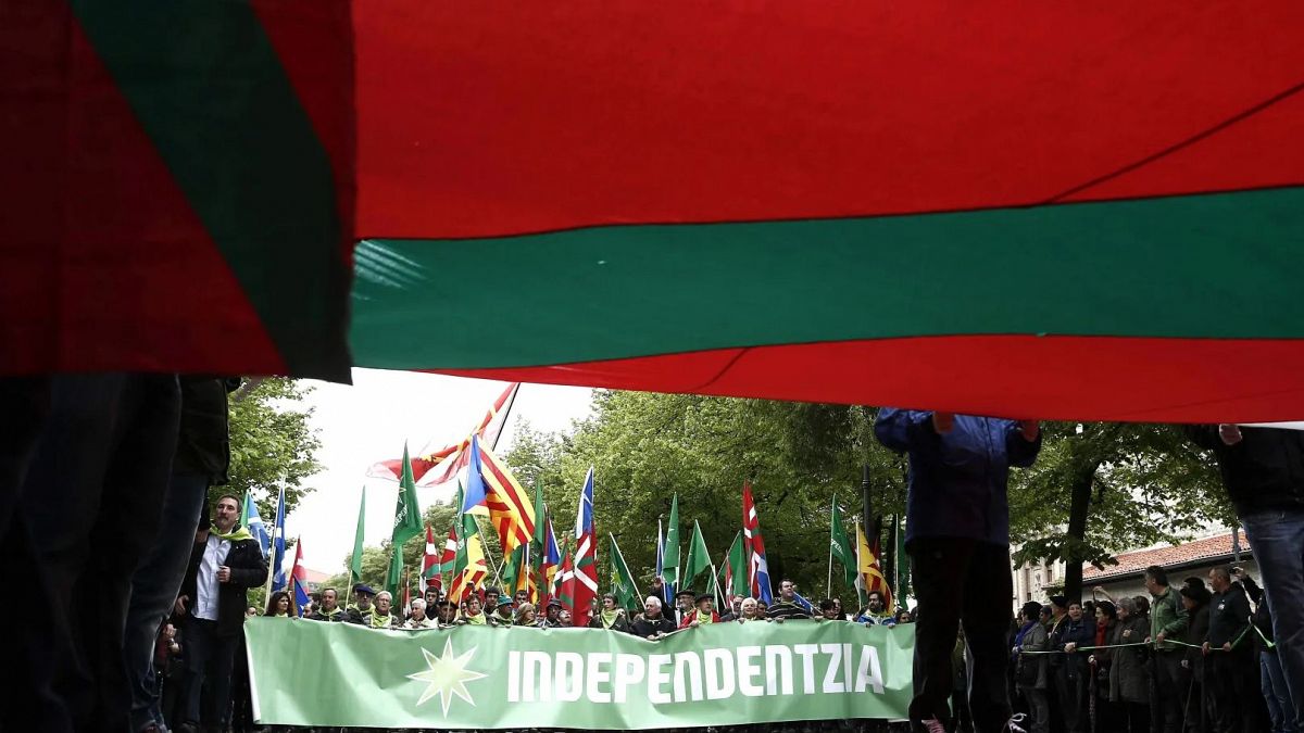 Foto de archivo de una manifestacin por la independencia en Pamplona en 2014