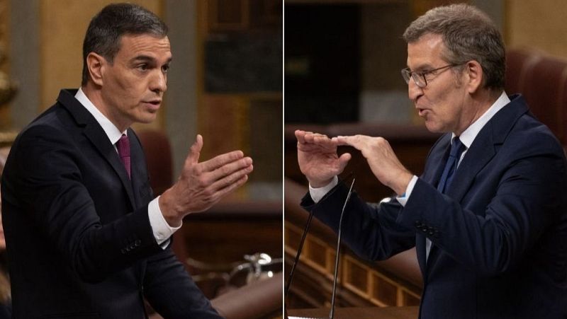 Feijóo acusa al Gobierno de empobrecer a España y Sánchez le replica que siguen en "la nada y el lodo"