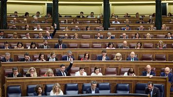 Vista general de una sesin plenaria en el Congreso de los Diputados
