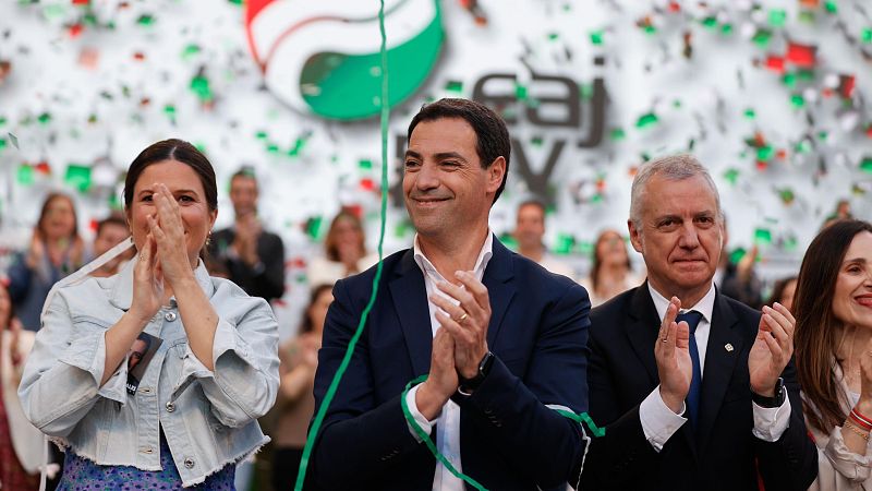 El PNV empata con EH Bildu a 27 escaños en unas elecciones históricas y podrá seguir gobernando con el PSE