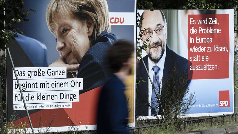 Merkel afianza su holgada ventaja sobre Schulz en los últimos sondeos