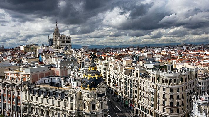 Vistas de Madrid desde la azotea del Crculo de Bellas Artes