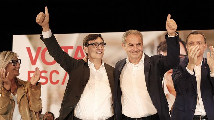Zapatero e Illa convierten su mitin en un acto de defensa a Snchez: "Le necesitamos"