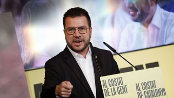 El presidente de la Generalitat y candidato de ERC a la reeleccin, Pere Aragons