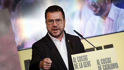 El presidente de la Generalitat y candidato de ERC a la reeleccin, Pere Aragons