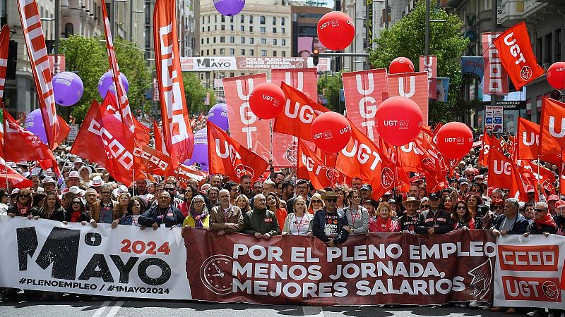 Manifestaciones del D�a del Trabajo 2024: los sindicatos reclaman "menor jornada y mejores salarios"