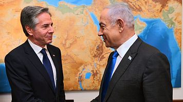 Guerra Gaza: Antony Blinken se re�ne con Benjam�n Netanyahu