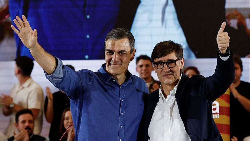 Sánchez, en su primer mitin en Cataluña: "Hagamos que el 12M gane la democracia al fango y los votos a los bulos"