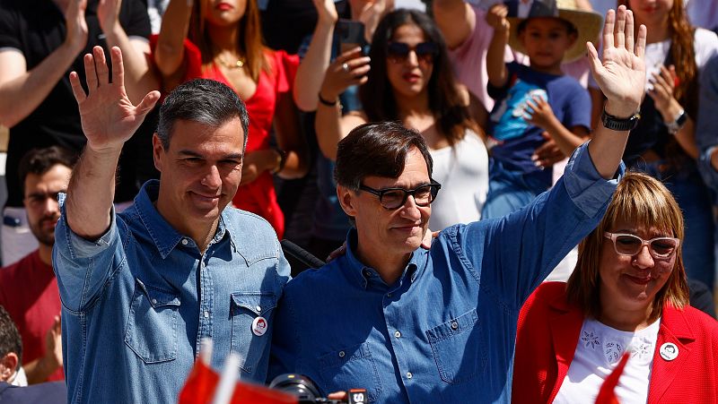 Sánchez clama por una "amplia victoria" de Illa para "avanzar" en Cataluña y critica el "barrizal" de Feijóo y Abascal