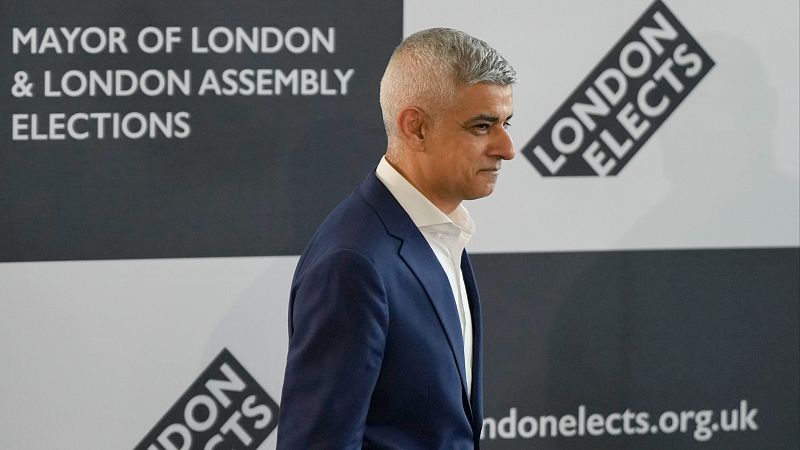 El laborista Sadiq Khan, reelegido como alcalde de Londres para un tercer mandato