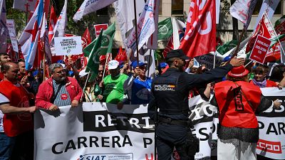 Trabajadores de la Agencia Tributaria se movilizan en Madrid para pedir mejoras laborales y salariales