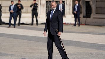 El rey Felipe VI durante el acto por el Bicentenario de la Polica Nacional, a 08 de mayo de 2024, en Madrid (Espaa). (EP)