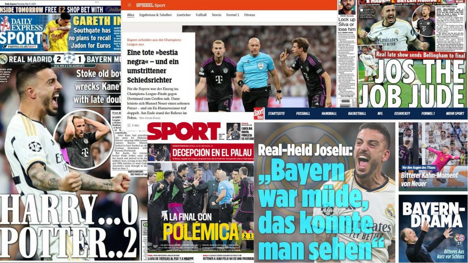 Joselu 'Potter' y la "bestia negra" del Bayern: la prensa internacional reacciona a la remontada del Madrid