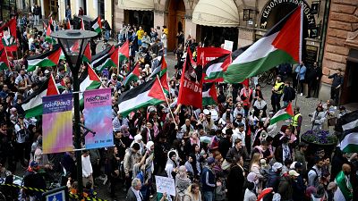 Miles de personas piden el boicot a Israel en Eurovisin por la guerra en Gaza antes de la semifinal en Malm
