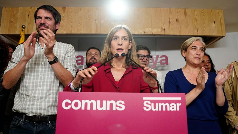 Comuns Sumar pierde dos escaos en las elecciones catalanas, pero puede ser clave para un tripartito de izquierda