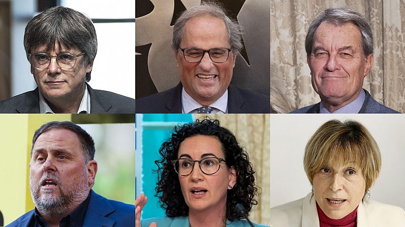 Puigdemont, Junqueras, Mas, Forcadell... Los rostros conocidos de la amnistía y su papel en el ‘procès’