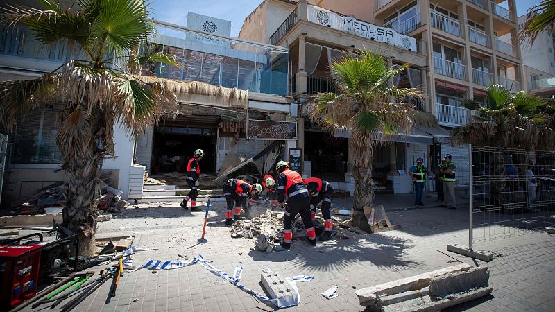 El derrumbe del local de ocio en Palma, en imágenes