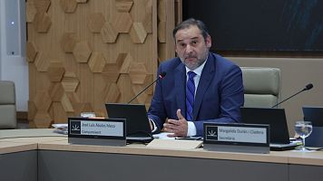 El exministro de Transportes, Jos Luis balos, en la comisin de investigacin del Parlament balear