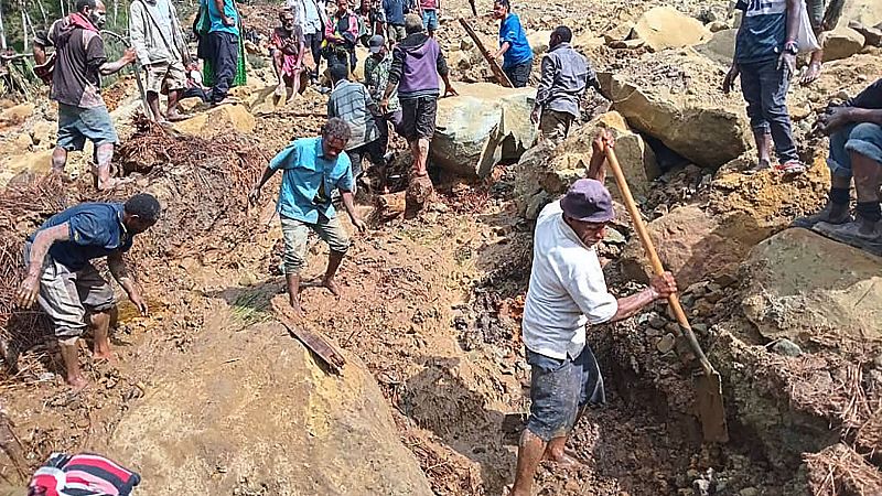 La ONU cifra en más de 670 los muertos por una avalancha que sepultó una aldea al norte de Papúa Nueva Guinea