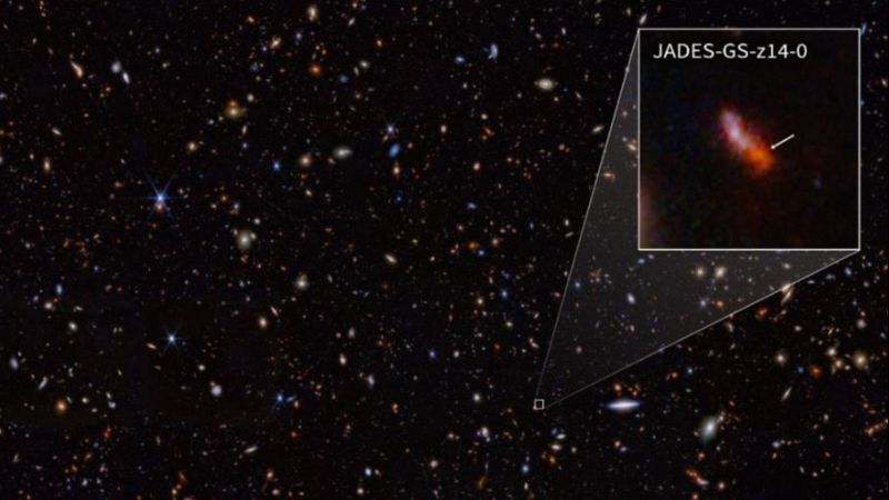 El telescopio espacial James Webb encuentra la galaxia m�s antigua y distante conocida