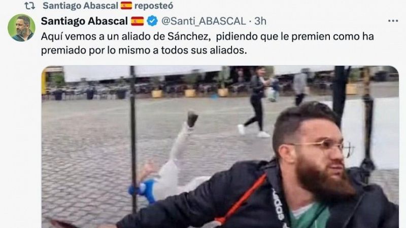 El PSOE estudia acciones legales contra Abascal por asegurar que el atacante de Mannheim es un "aliado de Sánchez"