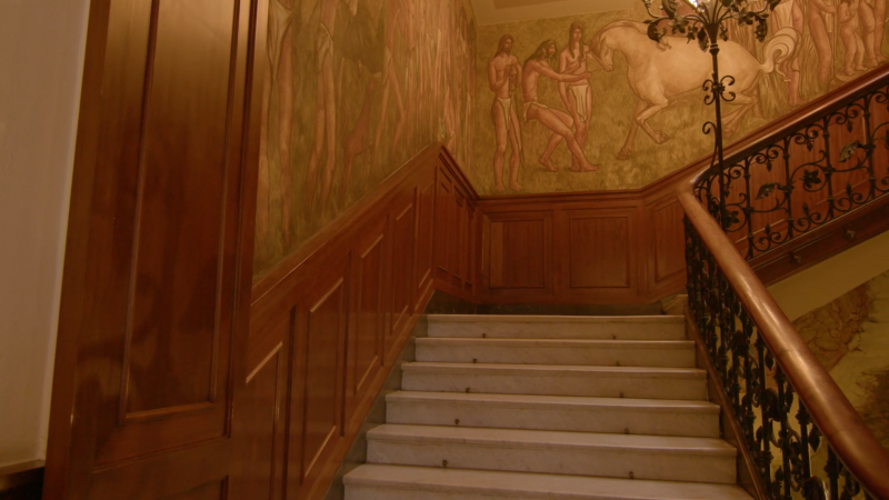 Visita els murals artístics del Palau de la Diputació de Lleida